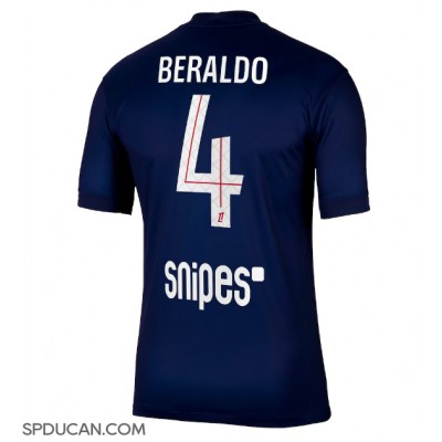 Muški Nogometni Dres Paris Saint-Germain Lucas Beraldo #4 Domaci 2025-26 Kratak Rukav Muški Nogometni Dres Paris Saint-Germain Lucas Beraldo #4 Domaci 2025-26 Kratak Rukav